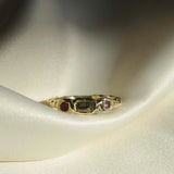9ct Gold Organic Three Stone Ring
