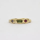 9ct Gold Organic Three Stone Ring