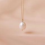 9ct Gold Pearl Pendant Necklace