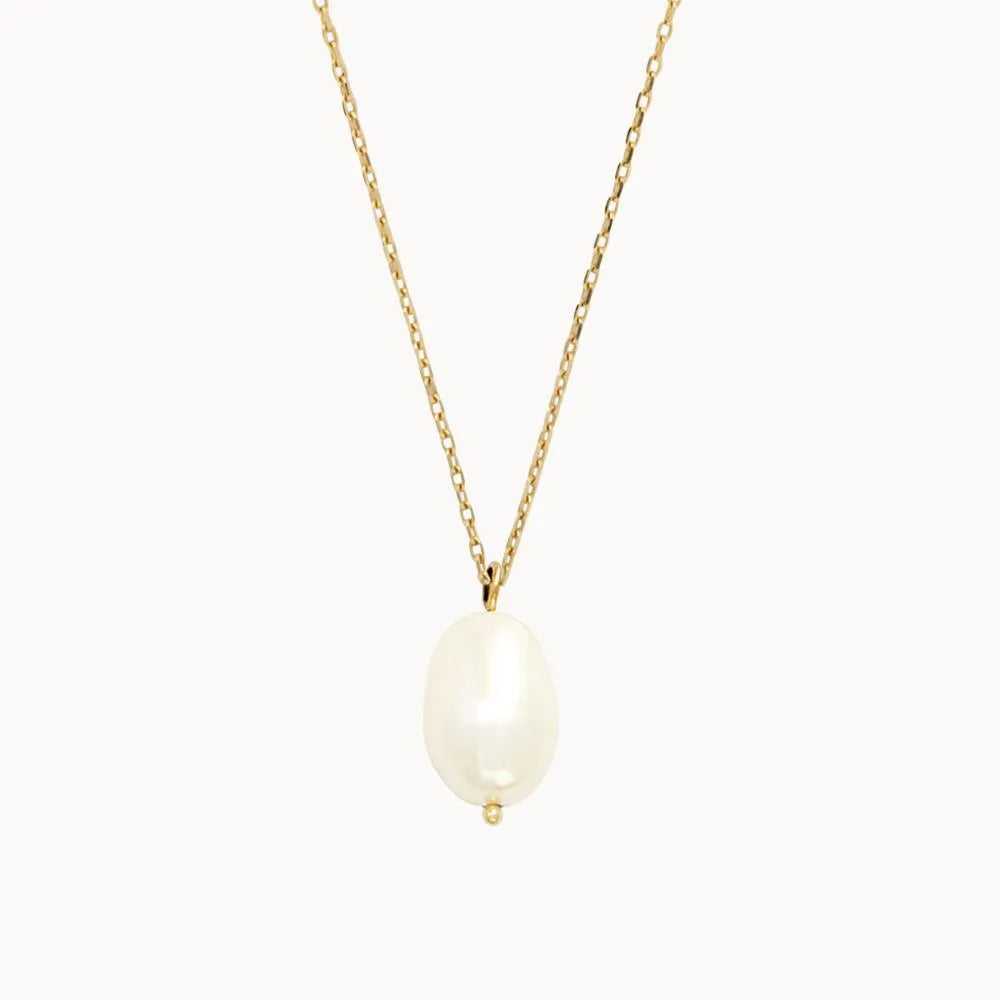9ct Gold Pearl Pendant Necklace