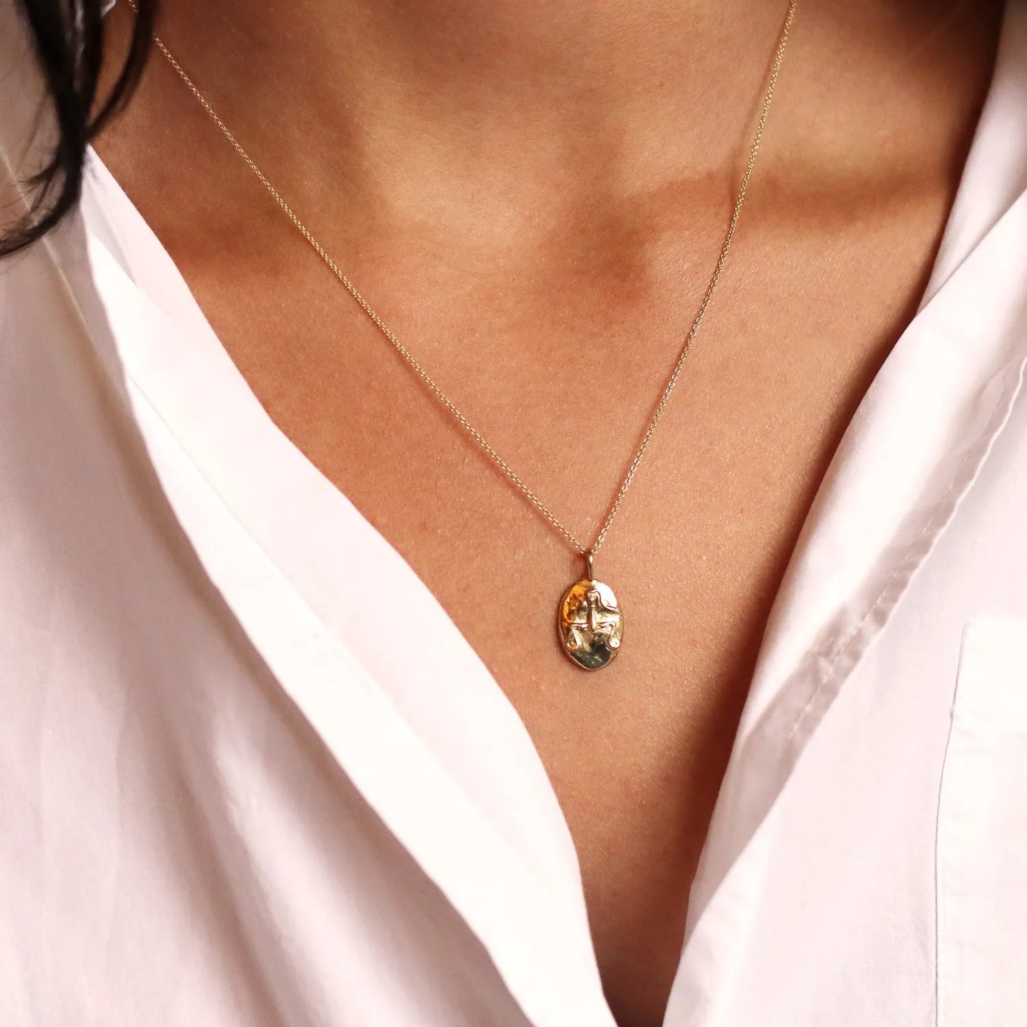 9ct Gold Personalised Libra Necklace