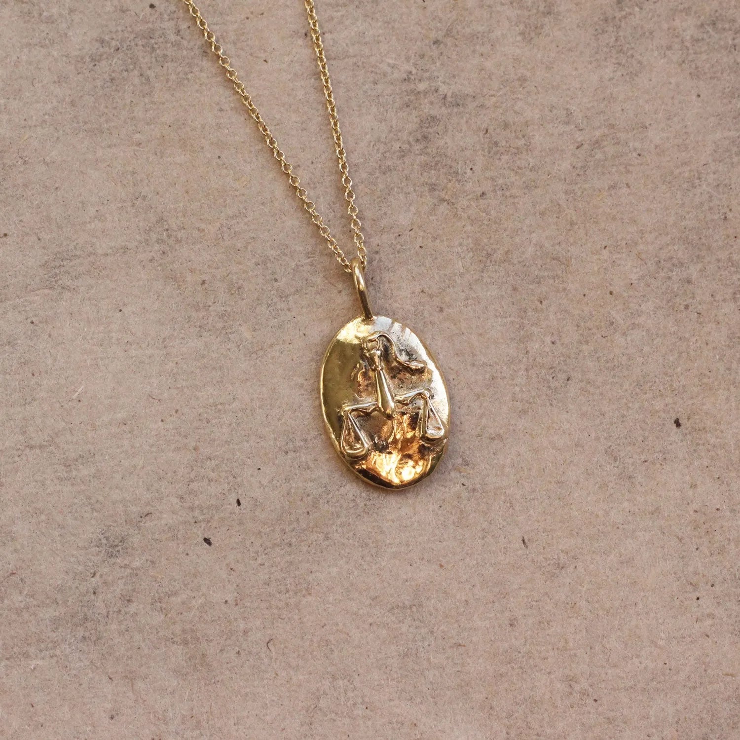 9ct Gold Personalised Libra Necklace