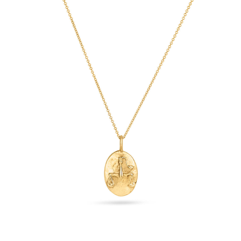 9ct Gold Personalised Libra Necklace