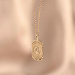 9ct Gold Personalised Moonlight Pendant Necklace