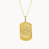 9ct Gold Personalised Moonlight Pendant Necklace