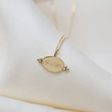 9ct Gold Personalised Ornate Oval Pendant Necklace