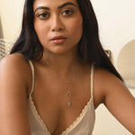 9ct Gold Personalised Raw Rectangle Pendant Necklace