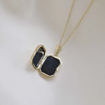 9ct Gold Personalised Rectangle Locket Necklace