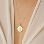 9ct Gold Personalised Saint Christopher Medallion Necklace