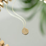 9ct Gold Personalised Saint Christopher Medallion Necklace