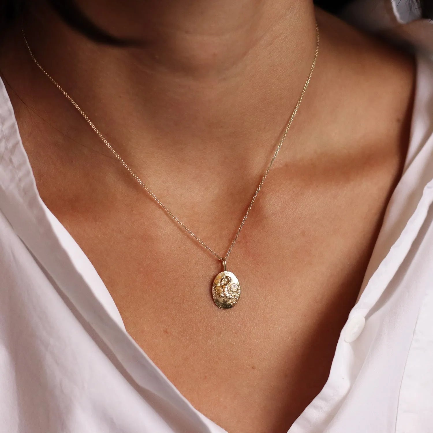 9ct Gold Personalised Scorpio Necklace