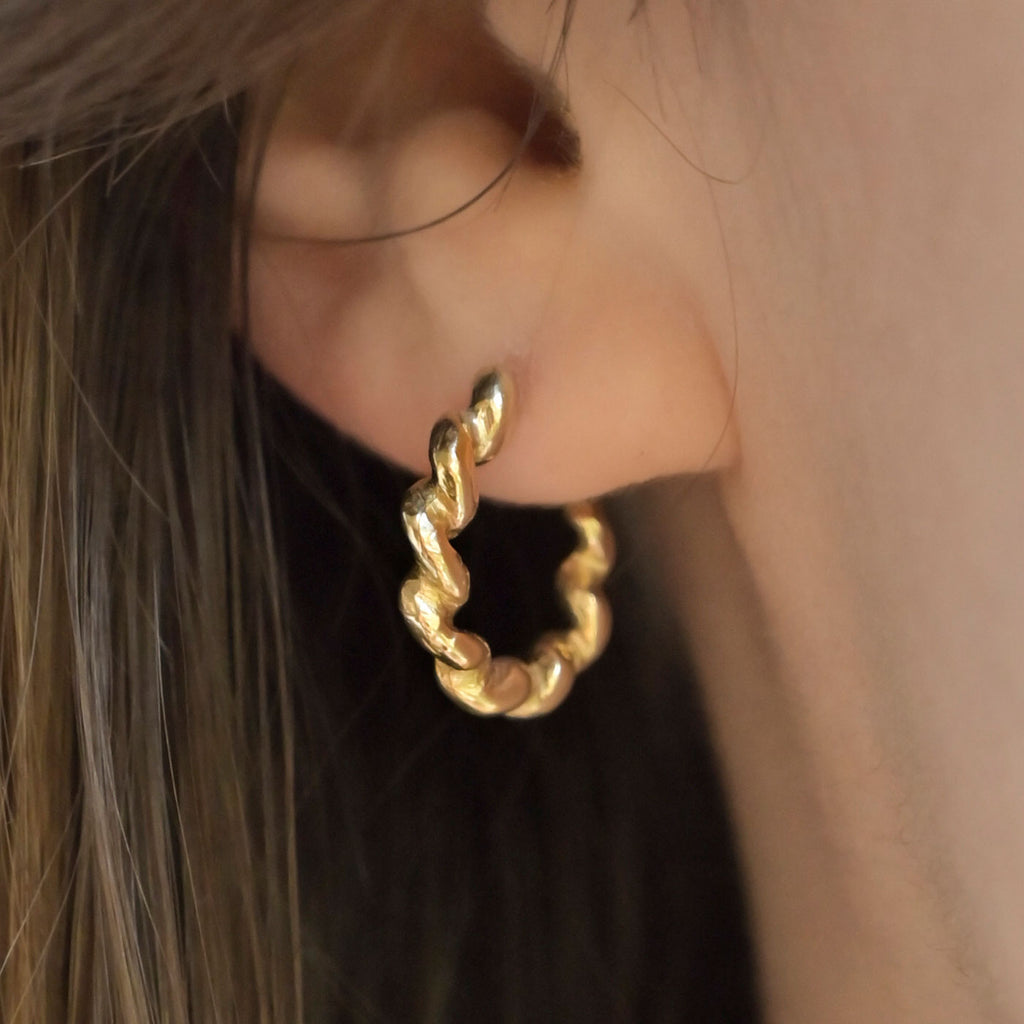 9ct Gold Revolution Hoop Earrings