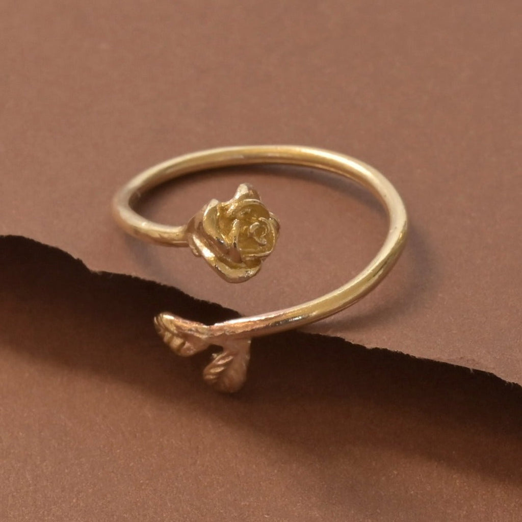 9ct Gold 'Roses Are Red' Open Ring