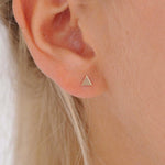 9ct Gold Small Triangle Studs