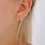 9ct Gold Small Triangle Studs