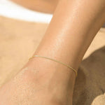 9ct Gold Spiga Chain Anklet