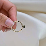 9ct Gold Teal Sapphire Solitaire Twisted Engagement Ring