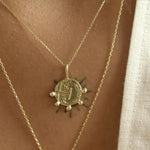 9ct Gold Tesoro Coin Fragment Pendant Necklace