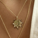 9ct Gold Tesoro Coin Fragment Pendant Necklace