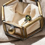 9ct Gold Three Stone Green Sapphire Lowfit Engagement Ring