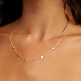 9ct Gold Tiny Sun Charm Necklace