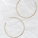 9ct Gold XL Delicate Hoop Earrings