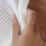 9ct Rose Gold Hammered Stacking Ring