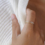 9ct Rose Gold Hammered Stacking Ring