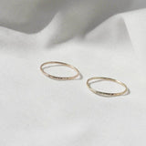 9ct Rose Gold Hammered Stacking Ring
