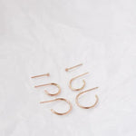 9ct Rose Gold Mix and Match Hoop Set