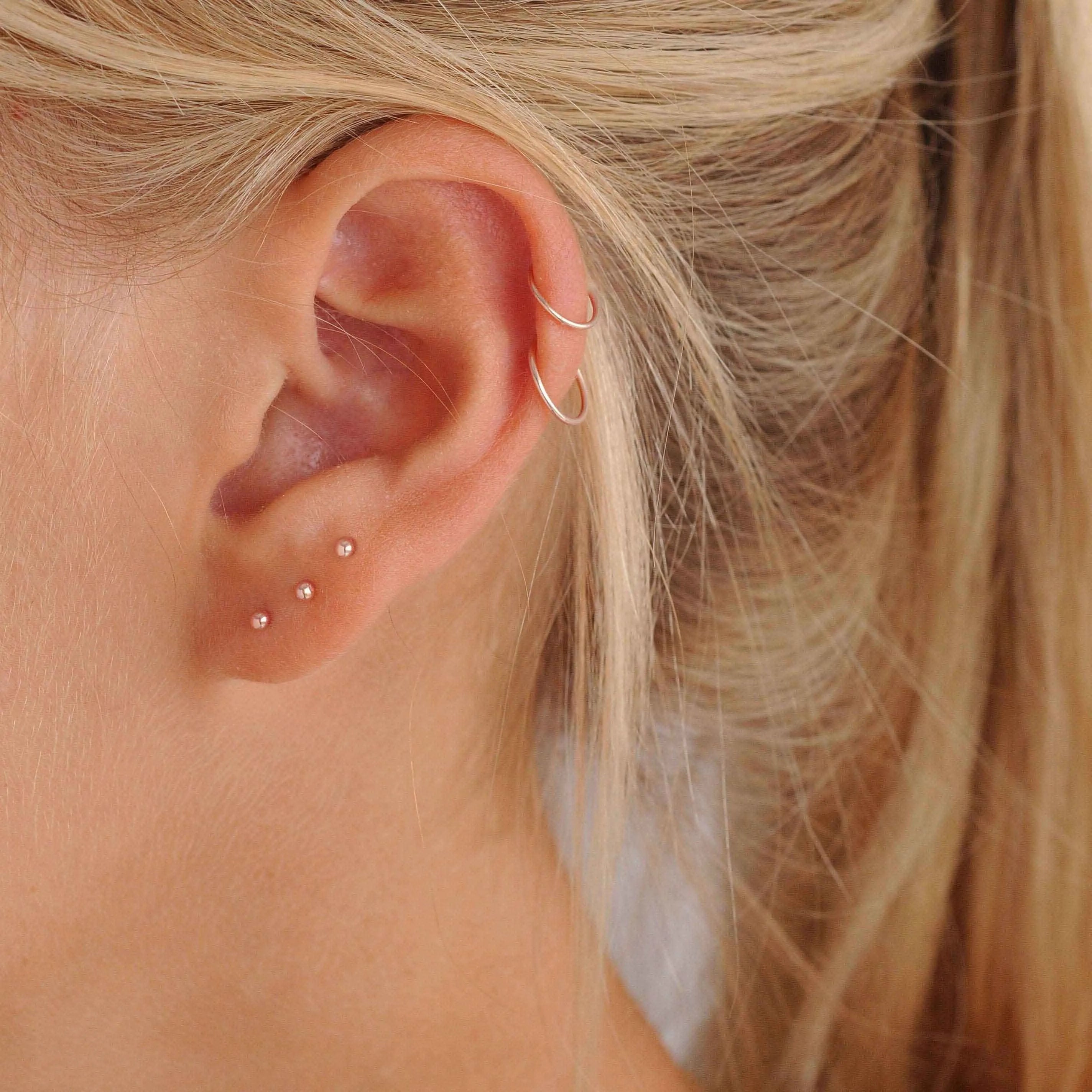 9ct Rose Gold Tiny Studs