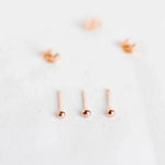 9ct Rose Gold Tiny Studs