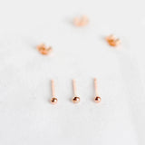 9ct Rose Gold Tiny Studs