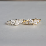 18ct Yellow Gold Asymmetric Diamond Engagement Ring