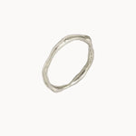 9ct White Gold Organic Wedding Ring
