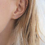 9ct White Gold Tiny Studs