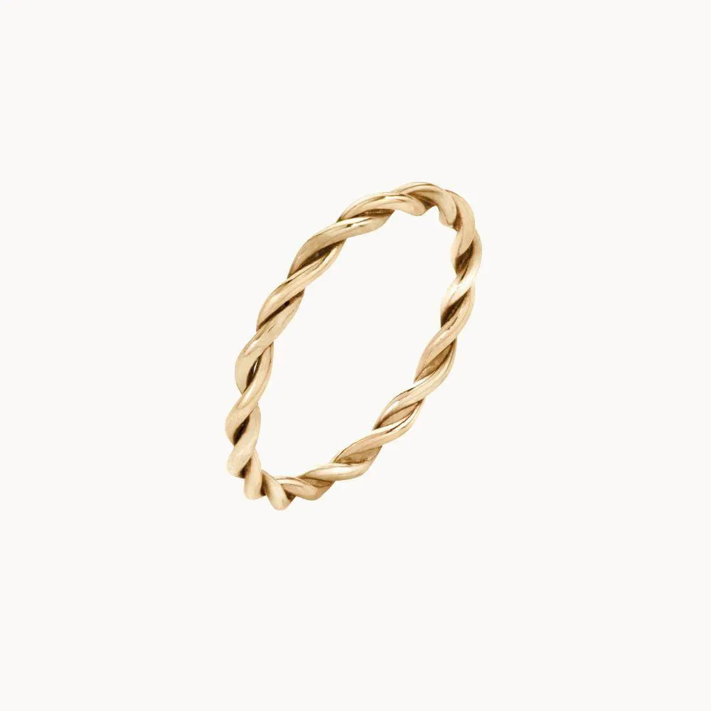 9ct Yellow Gold Entwined Twisted Wedding Ring