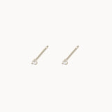 pair of 1.5mm diamond studs in white gold