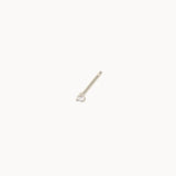 single 1.5mm diamond stud earring in white gold