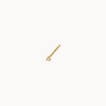 single 1.5mm diamond stud in yellow gold