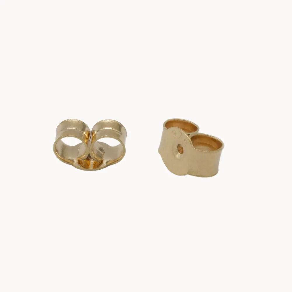 pair of 9ct solid gold butterly earring backs