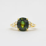 Bi-colour Large Sapphire Engagement Ring