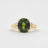 Bi-colour Large Sapphire Engagement Ring