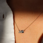 Cerulean Sapphire and Diamond Necklace