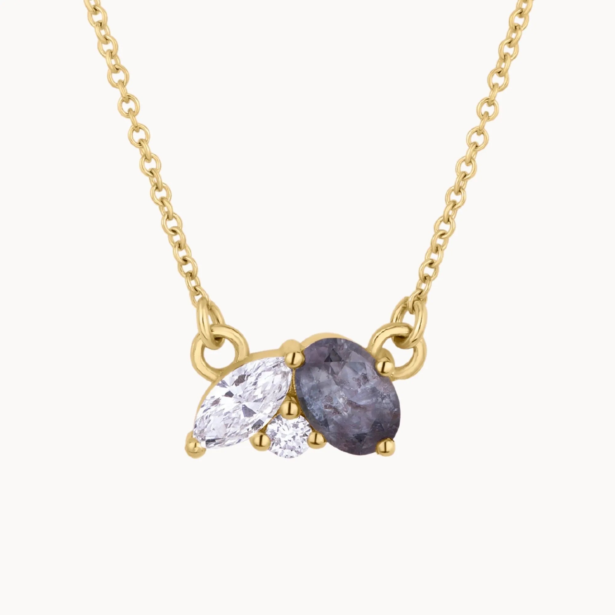 Cerulean Sapphire and Diamond Necklace