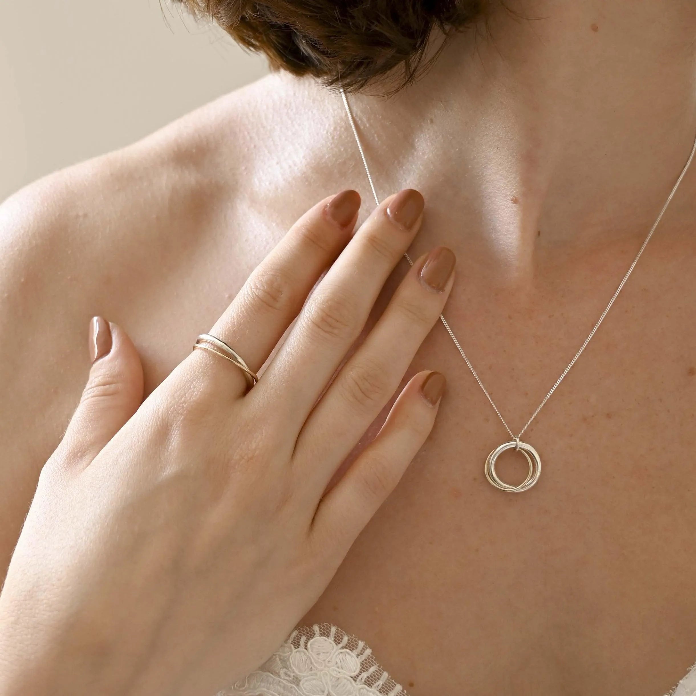 Connected Duo Pendant Necklace