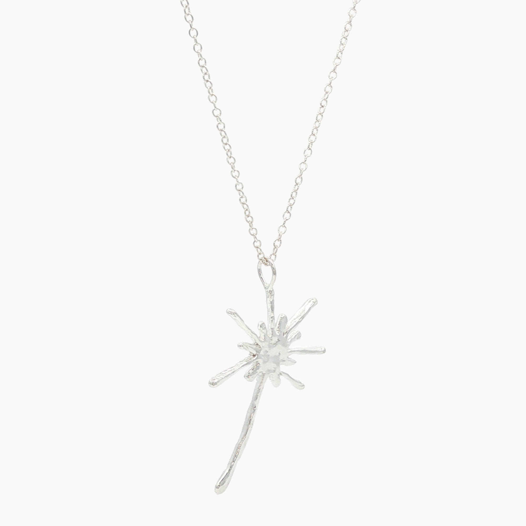 Silver Lucky Dandelion Necklace-Necklaces-Wild Fawn Jewellery