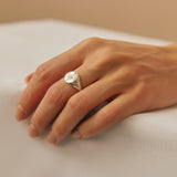 Diamond Compass Signet Ring