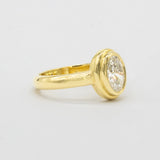 Double Bezel Set Solitaire Diamond Engagement Ring