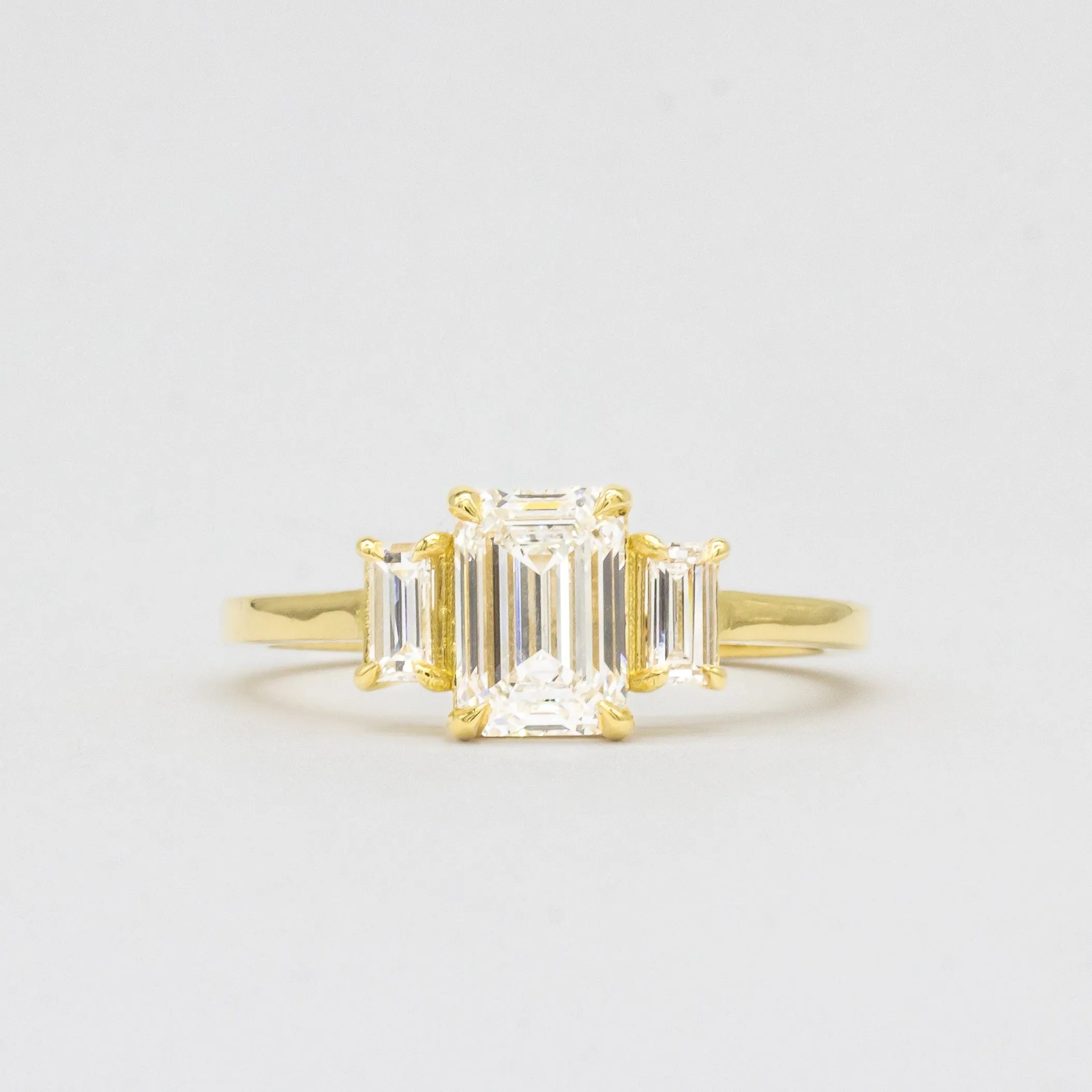 Emerald Trilogy Engagement Ring